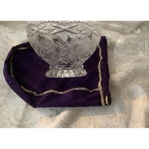 Heavy Lead Crystal Pedestal Bowl